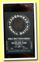 Highland Park 25 yo 1988/2013 (55.7%, Cadenhead, small batch, sherry butts, 1086 bottles)