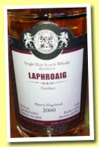 Laphroaig 2000/2013 (58.7%, Malts of Scotland, sherry hogshead, cask #MoS 13010, 243 bottles)