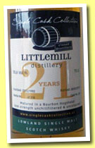 Littlemill 21 yo 1992/2013 (55.6%, Single Cask Collection, cask #20, 318 bottles) 