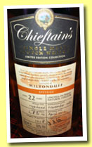 Miltonduff 22 yo 1989/2012 (50%, Chieftain's, hogshead, cask #6, 8 & 10, 1058 bottles) 