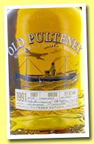 Old Pulteney 1991/2007 (57.6%, OB, cask #0030)