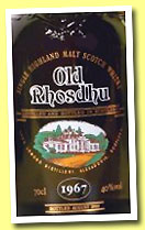 Old Rhosdhu 1967/1999 (40%, OB, Dumpy, plastic screw cap)