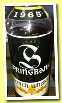 Springbank 1965 (46%, OB, tall black label, 75cl, +/-1985)
