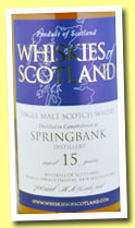 Springbank 15 yo (56.6%, Whiskies of Scotland, 2012) 