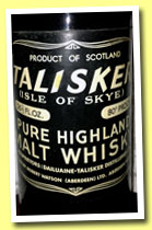 Talisker (80° proof, Cadenhead, 1960's)