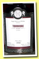 Tormore 1998/2013 (55.4%, Malts of Scotland, sherry butt, cask #MoS 12041, 524 bottles)