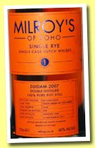 Zuidam 2007/2012 (46%, Milroy's, single rye, Holland, virgin American oak barrel, cask #448, 298 bottles)