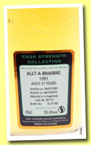 Allt-á-Bhainne 21 yo 1991/2012 (55%, Signatory Vintage, hogshead, cask #90114, 282 bottles)