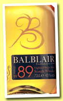 Balblair 1989/2010 (43%, OB)