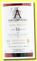 Ben Nevis 16 yo 1997 (55%, Abbey Whisky, The Rare Casks, sherry hogshead, 96 bottles, +/-2014)