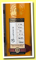 Bladnoch 23 yo 1990/2013 (54%, Duncan Taylor, Dimensions, cask #3484, 116 bottles) 