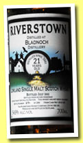 Bladnoch 21 yo 1991/2012 (54.9%, Riverstown, hogshead, cask ref #2012-123, 296 bottles) 
