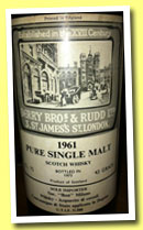 Bowmore (?) 1961/1973 (43%, Berry Bros & Rudd for Best Milano)
