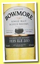 Bowmore 'Feis Ile 2013' (56.5%, OB, bourbon, 1000 bottles)
