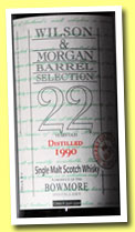 Bowmore 22 yo 1990/2013 (46.8%, Wilson & Morgan, PX sherry finish, casks #3321-3350)