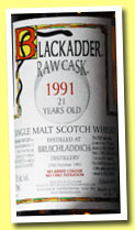Bruichladdich 21 yo 1991/2013 (55%, Blackadder, Raw Cask, hogshead, cask #3047, 282 bottles)