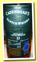 Caol Ila 33 yo 1980/2013 (58.2%, Cadenhead, Authentic Collection, bourbon hogshead, 222 bottles)
