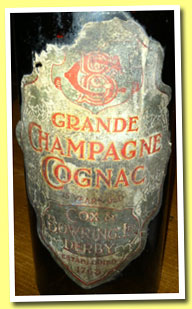 Cognac 15 yo 'Grande Champagne' (Cox & Bowring, Derby, +/-1880)