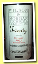 Cragganmore 20 yo 1993/2013 (50%, Wilson & Morgan, PX sherry finish, cask #1903-1904)