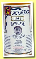 Lochside 1981/2001 (59%, Blackadder, cask #614, 314 bottles)