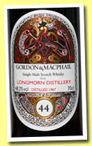 Longmorn 44 yo 1967/2011 (48.3%, Gordon & MacPhail, LMDW, Book of Kells, refill sherry hogshead, cask #592) 