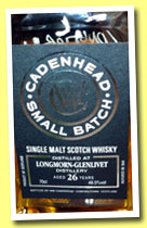 Longmorn-Glenlivet 26 yo 1987/2013 (49.5%, Cadenhead, Small Batch, bourbon hogsheads, 402 bottles)