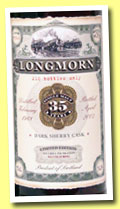 Longmorn 35yo 1968/2003 (52.5%, Jack Wiebers, Old Train Line, sherry, Cask #910, 210 bottles)