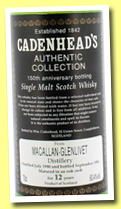 Macallan-Glenlivet 12 yo 1980/1992 (60.4%, Cadenhead's, 150th Anniversary, Black Label)