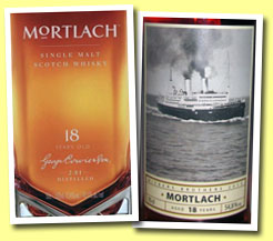 Mortlach 18 yo (43.4%, OB, 2014) 