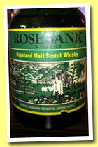 Rosebank 34 yo (88°proof, George Strachan, 26 2/3 fl. Ozs, 1970s)