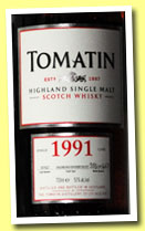 Tomatin 1991/2013 (51%, OB, T.S.M.C., oloroso sherry butt, cask #31742, 667 bottles)