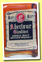Aberlour-Glenlivet 8 yo (43%, OB, Rinaldi, square bottle, 75cl, +/-1975)