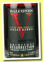 Balcones 'Brimstone Resurrection' (64.5%, OB, American Whiskey, +/-2013)