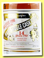 Bellevue 14 yo 1998 'Flamme d'Or' (45%, Alambic Classique, Guadeloupe, +/-1013)