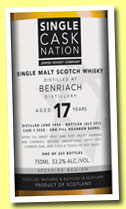 Benriach 17 yo 1995/2012 (53.2%, Single Cask Nation, bourbon barrel, cask #2522, 225 bottles)
