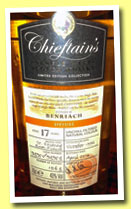 Benriach 17 yo 1996/2014 (43%, Chieftain's, St. Etienne rum finish, cask #93951/93953, 1063 bottles)