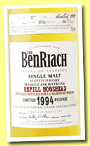 Benriach 19 yo 1994/2013 (53%, OB, La Maison du Whisky, refill hogshead, cask #1567)