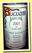 Bowmore 12 yo 2001/2013 (58.5%, Blackadder, Raw Cask, cask #20063, 312 bottles)