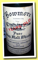 Bowmore 7 yo (43%, OB, Sherriff’s, Cogis Milano, +/-1970)