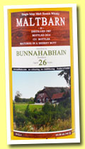 Bunnahabhain 26 yo 1987/2014 (49.9%, Maltbarn, sherry butt, 121 bottles)