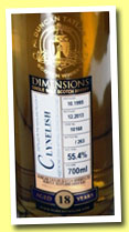 Clynelish 18 yo 1995/2013 (55.4%, Duncan Taylor, Dimensions, cask #10168, 263 bottles)