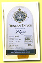 Diamond 10 yo 2003/2013 (54.4%, Duncan Taylor, Guyana, cask #72, 324 bottles)