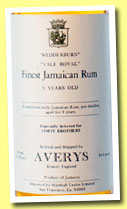 Finest Jamaican Rum 9 yo (86.8 US proof, Averys for Corti Brothers, USA, Wedderburn and Vale Royal, +/-1975)