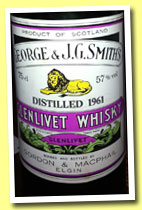 Glenlivet 1961 (57%, Gordon & MacPhail, licensed bottling, 75cl, +/-1990)