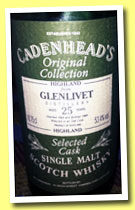 Glenlivet 25 yo 1964/1989 (53.4%, Cadenhead, Original Collection, 18.75cl)