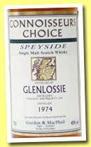 Glenlossie 1974/1999 (40%, Gordon & MacPhail, Connoisseur's Choice)
