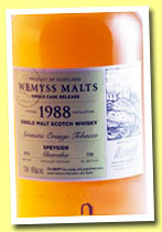 Glenrothes 1988/2013 'Aromatic Orange Tobacco' (46%, Wemyss Malts, butt, 730 bottles)