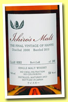 Hanyu 2000/2010 'The Final Vintage' (59%, OB, Ichiro's Malt, puncheon, cask #6093, 349 bottles)