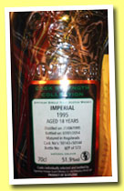 Imperial 18 yo 1995/2014 (51.9%, Signatory Vintage, hogsheads, casks #50143+50144, 573 bottles)