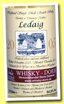 Ledaig 8 yo 2005/2013 (54.5%, Whisky-Doris, bourbon hogshead, cask #800015, 149 bottles) 
